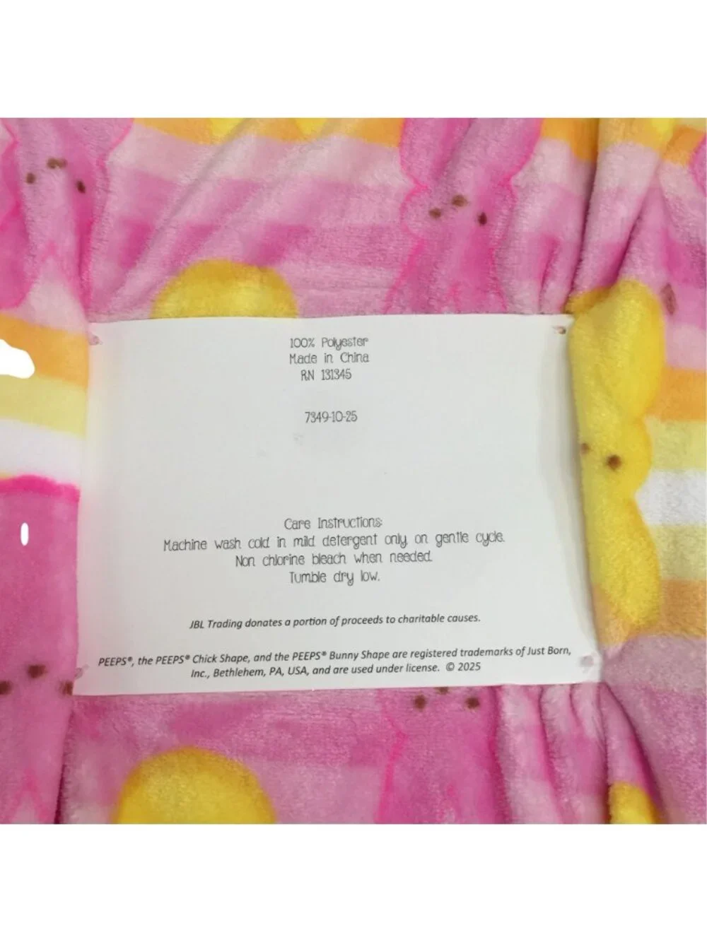 PEEPS Brand HAPPY EASTER Oversized Plush Throw 60